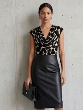 Velvet Brand Black and Cream Blouse